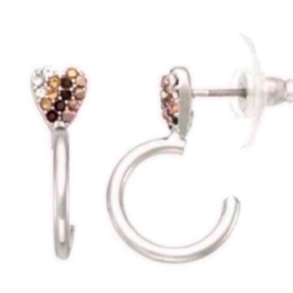 Hoop Heart Earrings - Picture 1 of 6